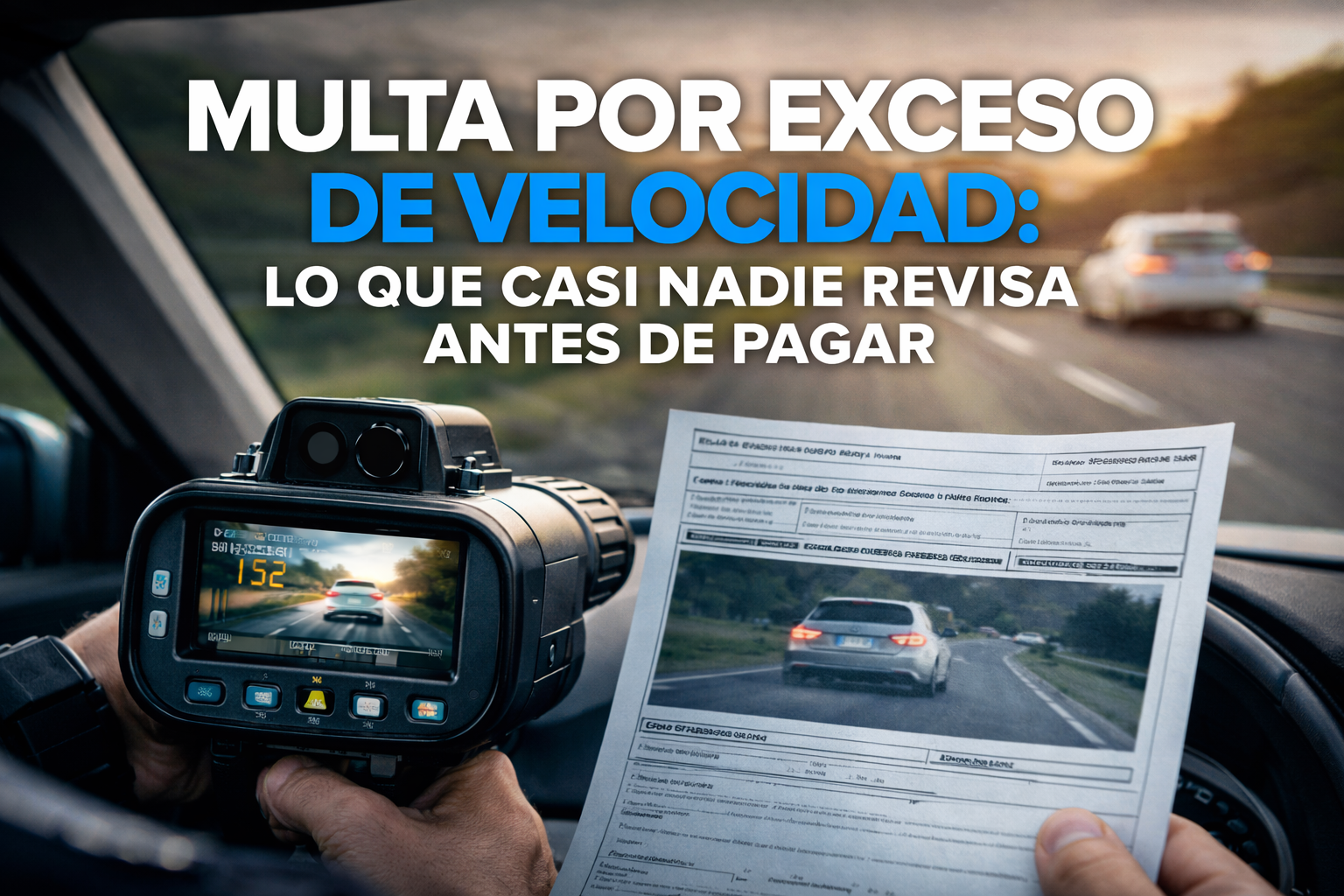 Multa por exceso de velocidad: lo que casi nadie revisa antes de pagar